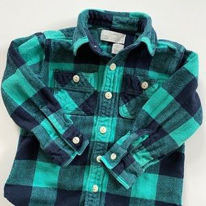 Boys flannel shirt in Buffalo plaid